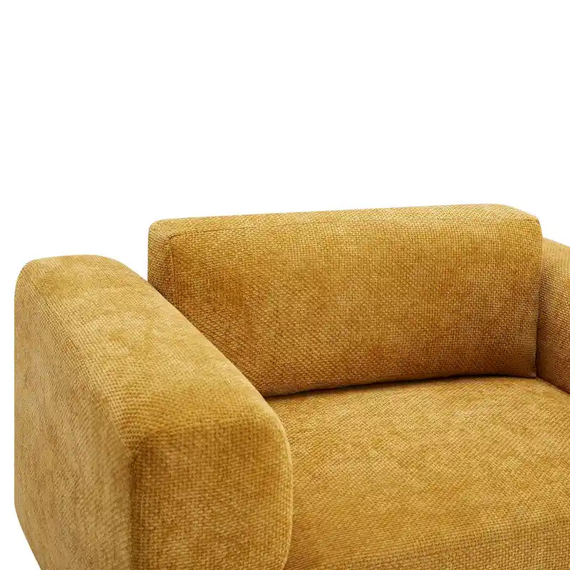 Fauteuil d'appoint en velours tissé de 45,5 W avec coussin haute densité