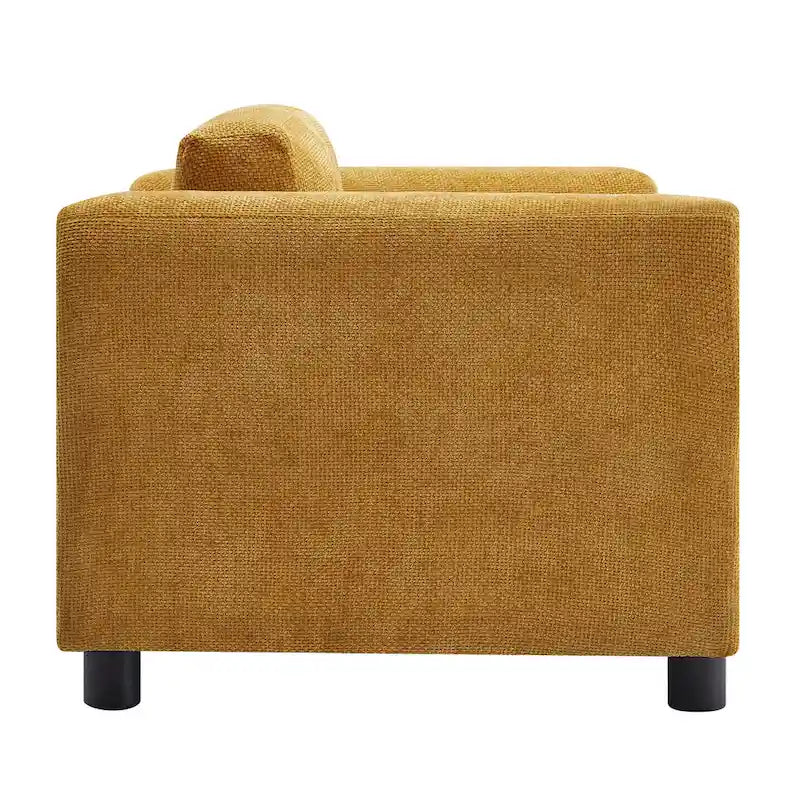Fauteuil d'appoint en velours tissé de 45,5 W avec coussin haute densité