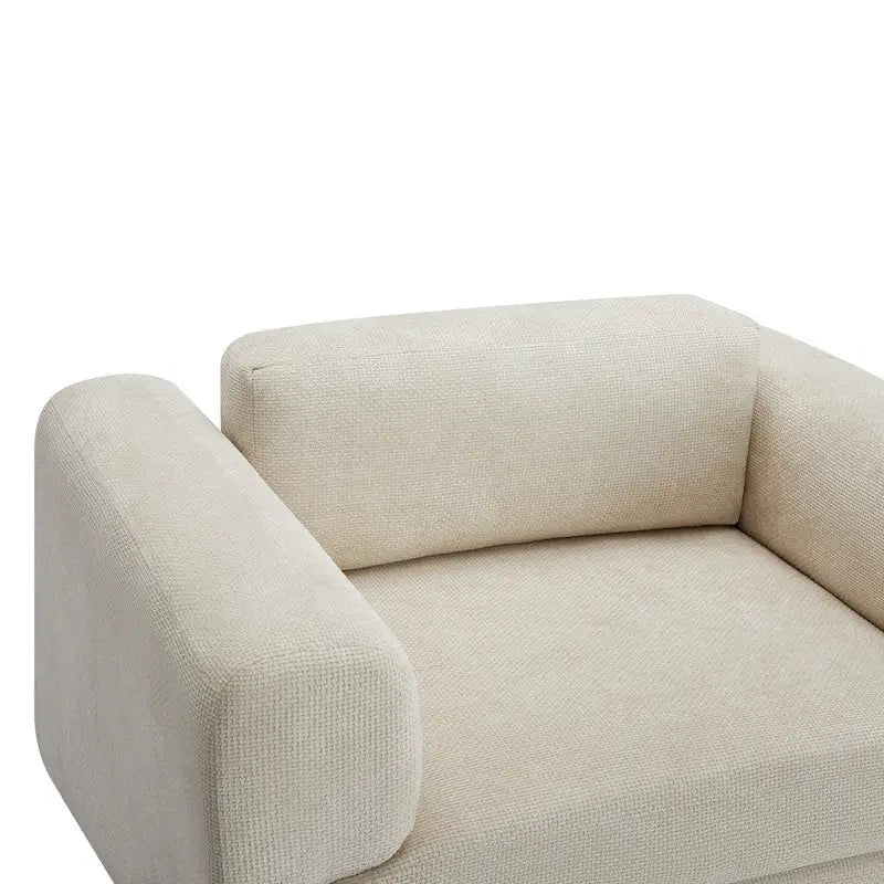 Fauteuil d'appoint en velours tissé de 45,5 W avec coussin haute densité
