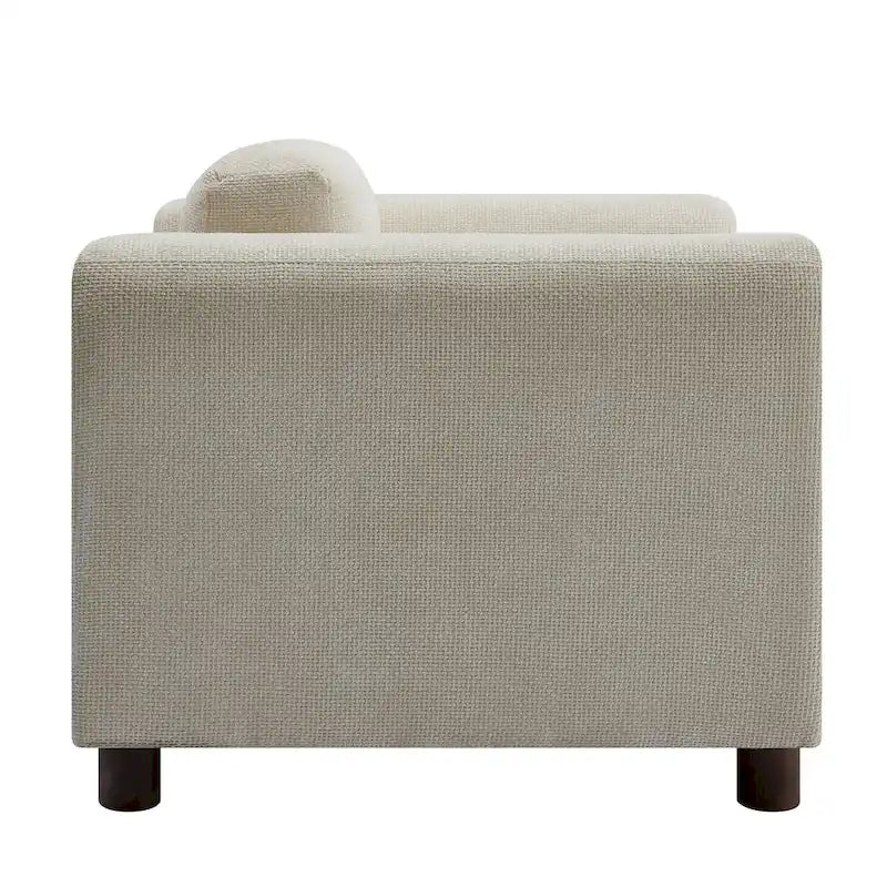 Fauteuil d'appoint en velours tissé de 45,5 W avec coussin haute densité