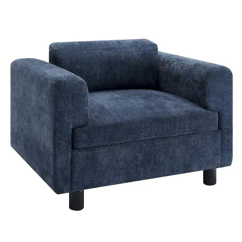 Fauteuil d'appoint en velours tissé de 45,5 W avec coussin haute densité