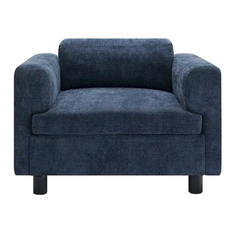 Fauteuil d'appoint en velours tissé de 45,5 W avec coussin haute densité