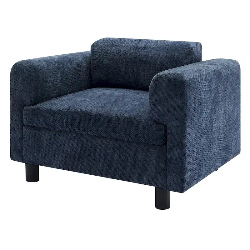 Fauteuil d'appoint en velours tissé de 45,5 W avec coussin haute densité