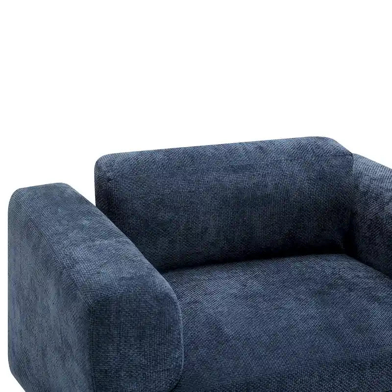 Fauteuil d'appoint en velours tissé de 45,5 W avec coussin haute densité