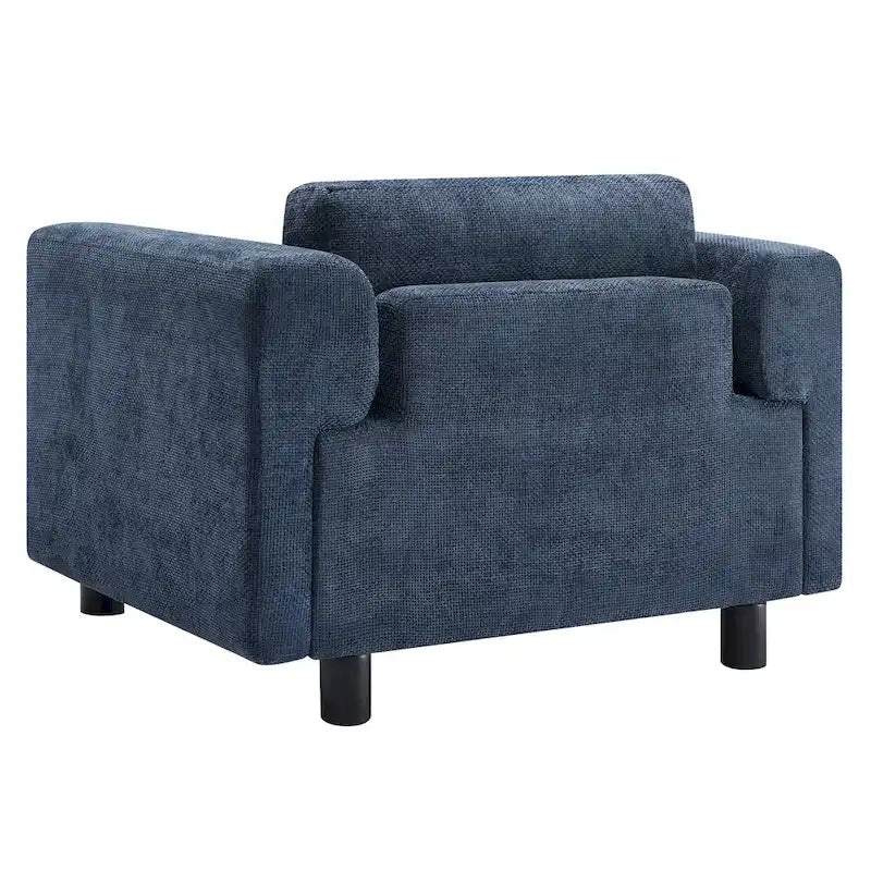 Fauteuil d'appoint en velours tissé de 45,5 W avec coussin haute densité
