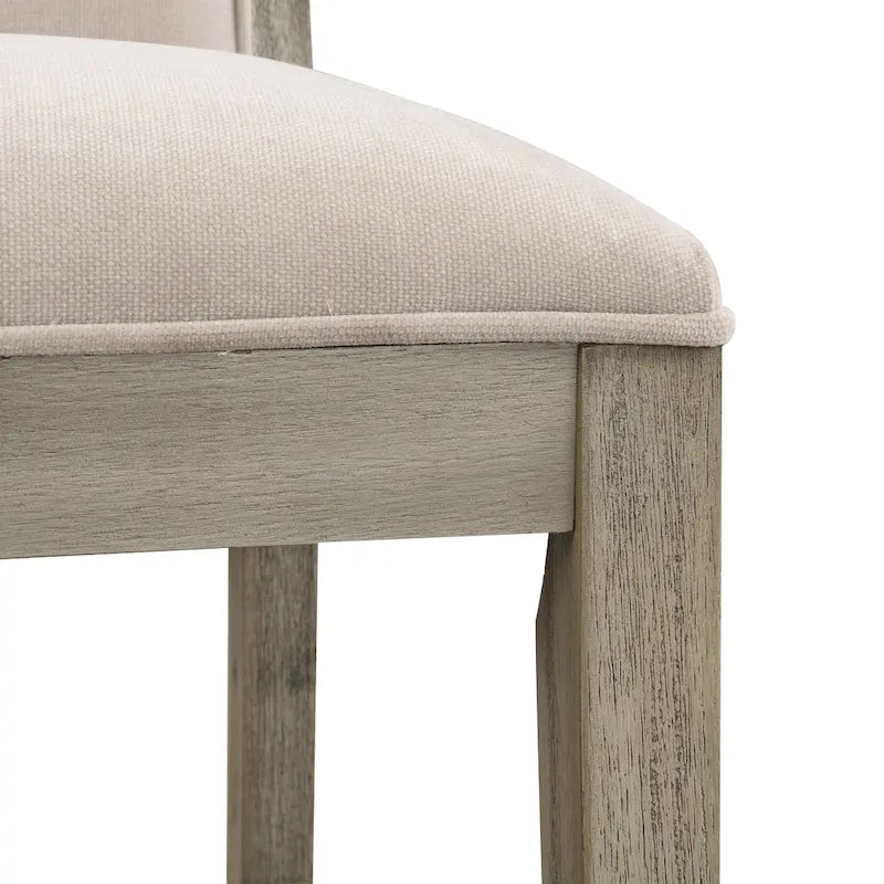 Tabourets de bar rétro, lot de 2 chaises hautes de bar rembourrées de 77,5 cm avec coussin en tissu et structure en bois