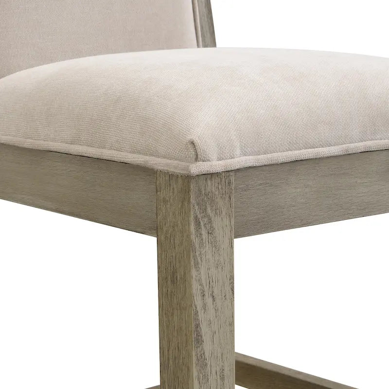 Tabourets de bar rétro, lot de 2 chaises hautes de bar rembourrées de 77,5 cm avec coussin en tissu et structure en bois