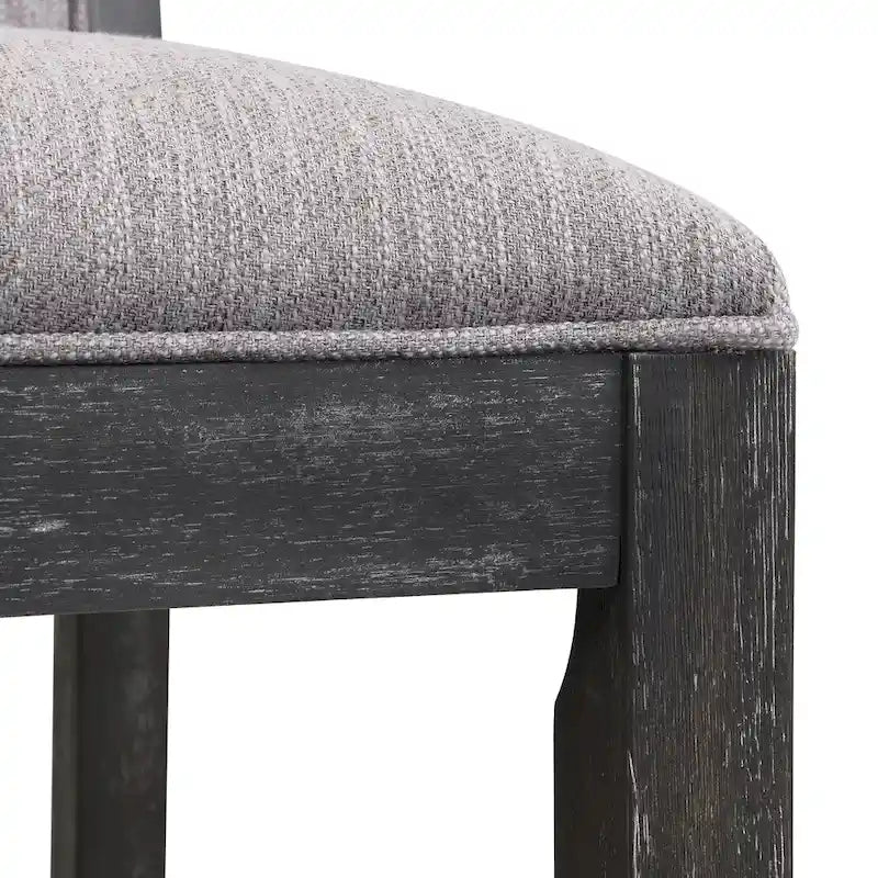 Tabourets de bar rétro, lot de 2 chaises hautes de bar rembourrées de 77,5 cm avec coussin en tissu et structure en bois