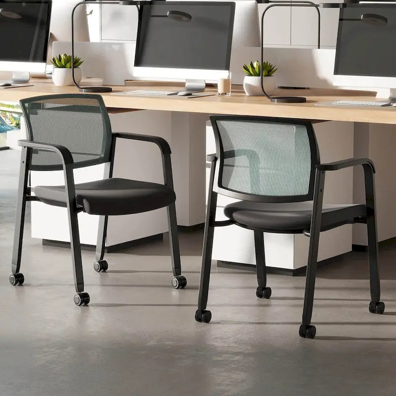 Chaises de conférence empilables de bureau en tissu maillé