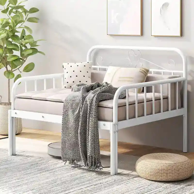 Lit de repos en métal extensible en lit simple robuste - Voir les détails