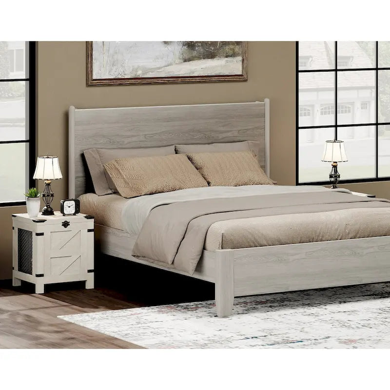 Table de chevet avec plateau relevable et serrure rustique