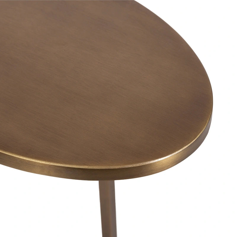 Table d'appoint ovale en métal