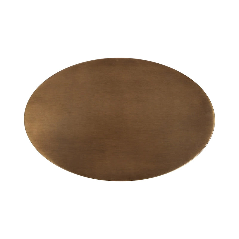 Table d'appoint ovale en métal