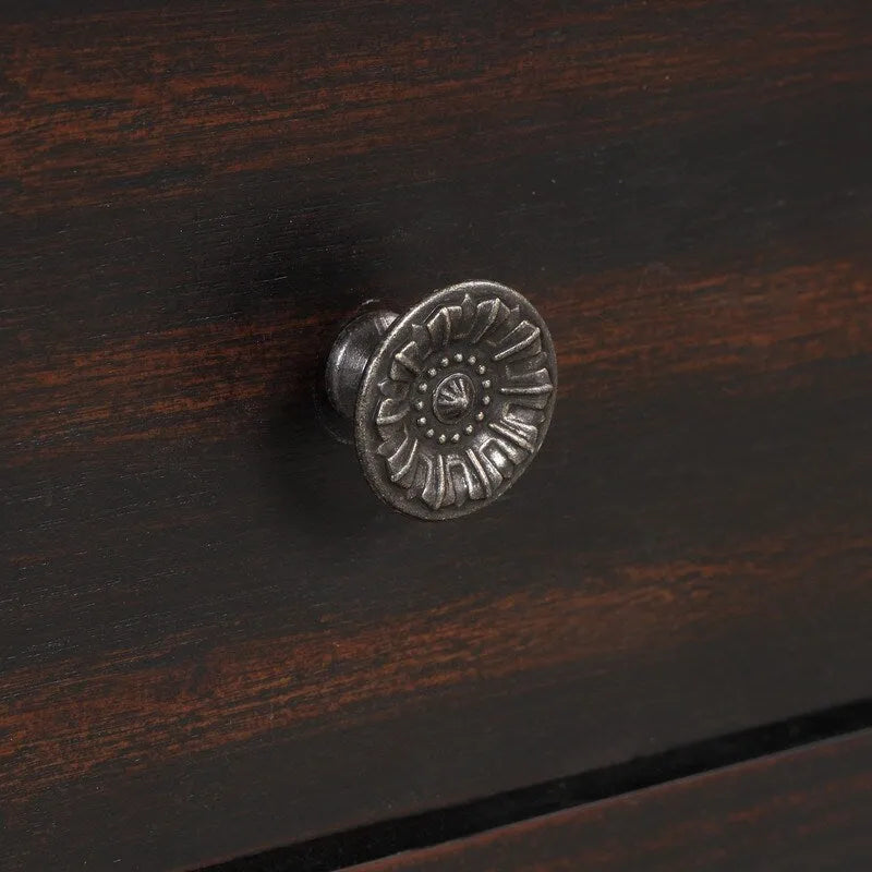 Table console en pin massif de 48 pouces avec 3 tiroirs de rangement et 2 étagères. Table d'appoint moderne pour entrée de canapé. Facile à assembler.