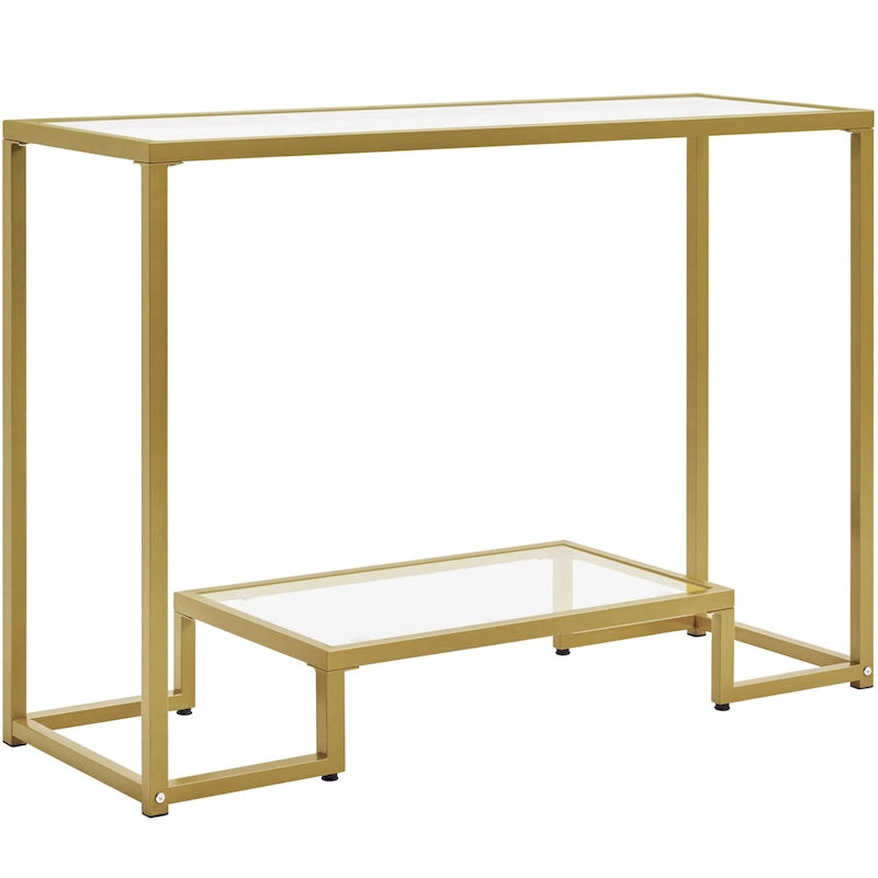 Console de table moderne en verre trempé pour entrée/véranda