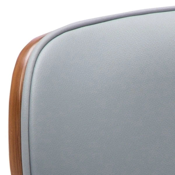 Tabouret de bar moderne pivotant en noyer, bois courbé et réglable en hauteur