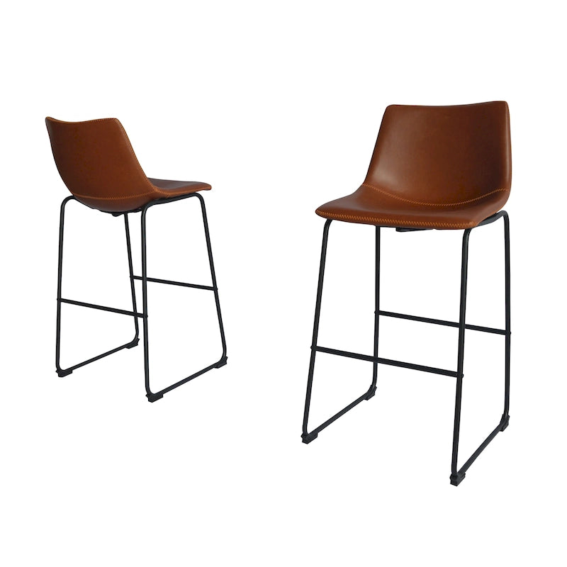 Tabouret de bar en similicuir de la meilleure qualité (lot de 2)
