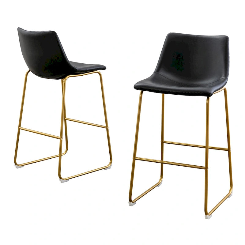 Tabouret de bar en similicuir de la meilleure qualité (lot de 2)
