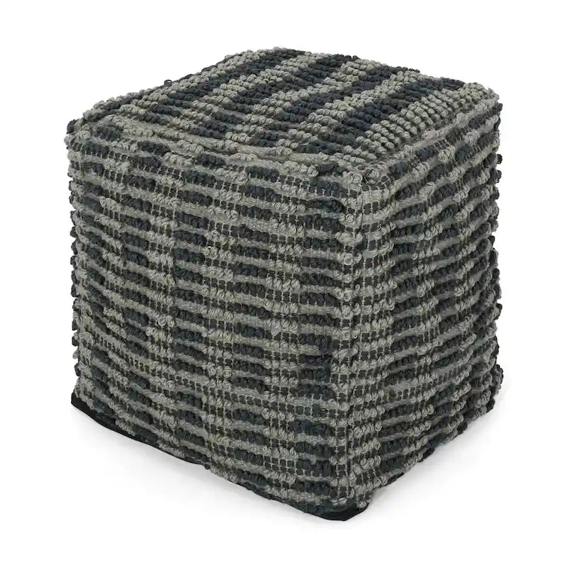 Pouf Cube en Tissu Bohème