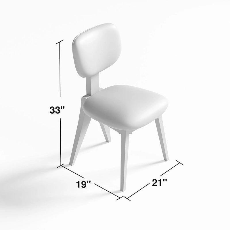 Chaises de salle à manger en bois massif (Lot de 2) - 21*19*33