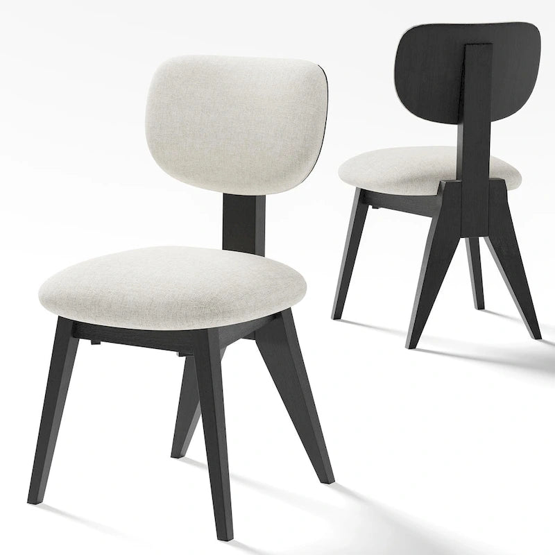 Chaises de salle à manger en bois massif (Lot de 2) - 21*19*33