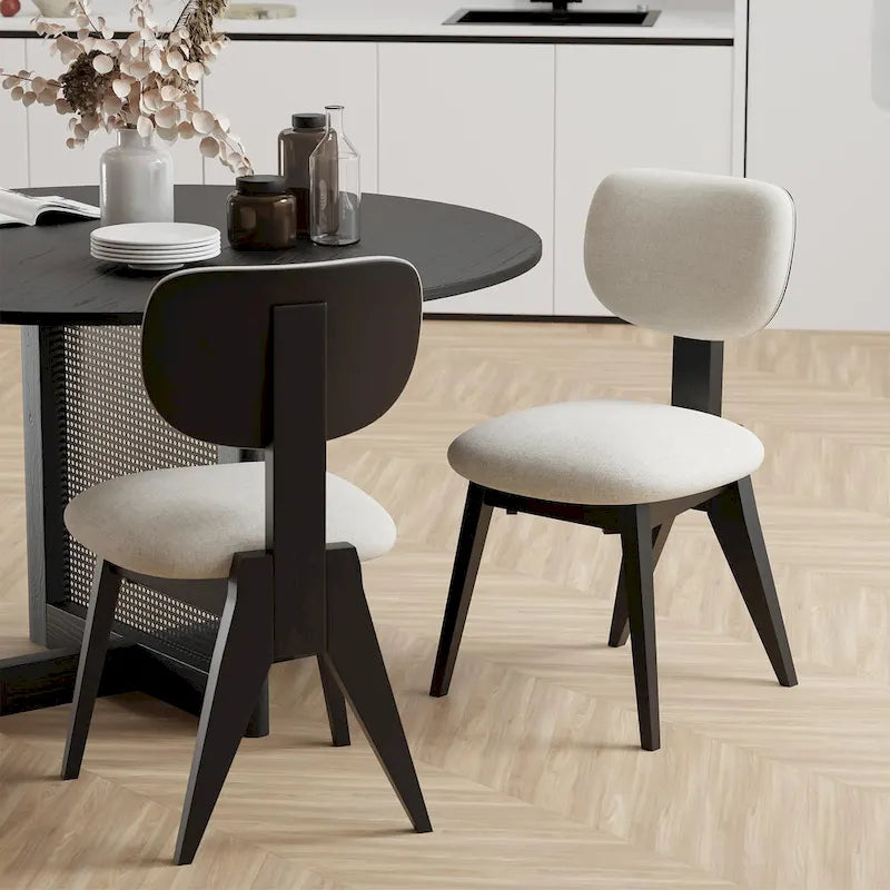 Chaises de salle à manger en bois massif (Lot de 2) - 21*19*33