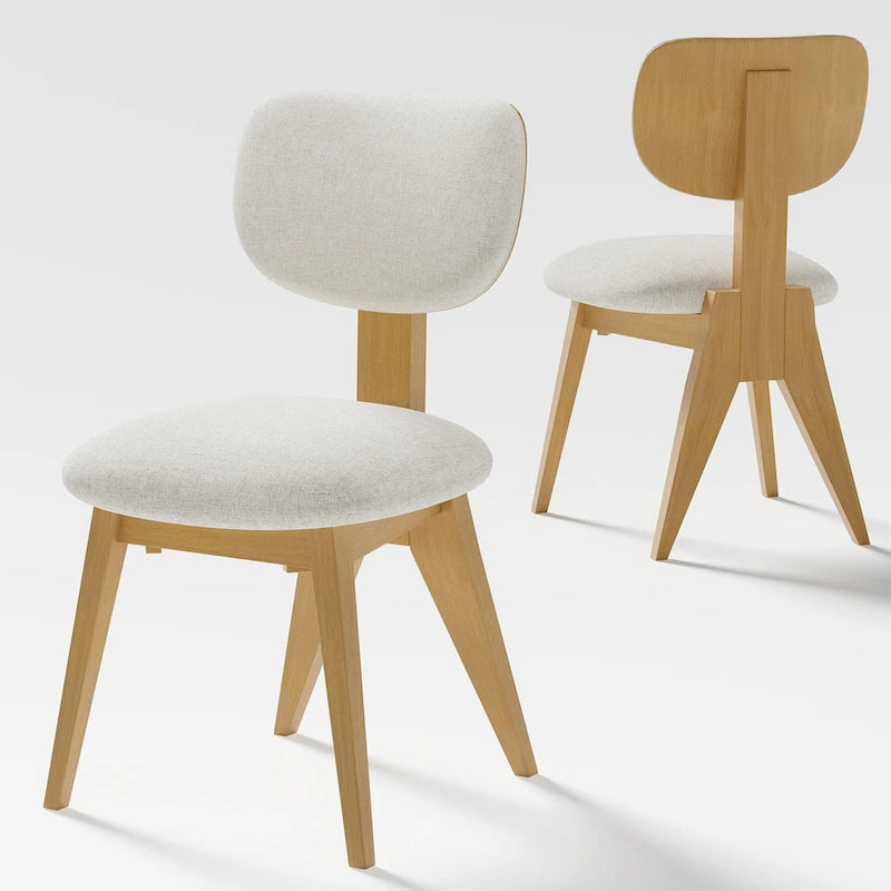 Chaises de salle à manger en bois massif (Lot de 2) - 21*19*33