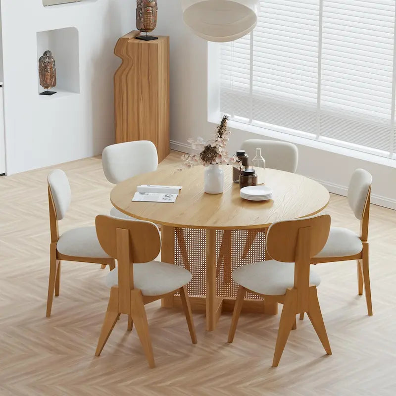 Chaises de salle à manger en bois massif (Lot de 2) - 21*19*33