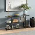 Console en verre trempé, minimaliste et moderne