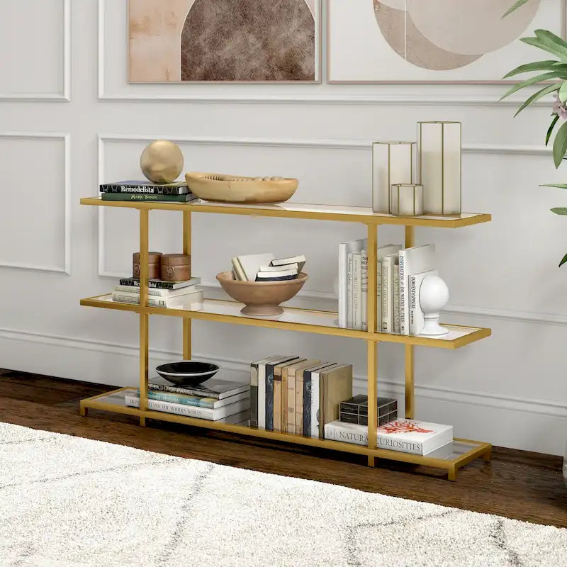 Console en verre trempé, minimaliste et moderne
