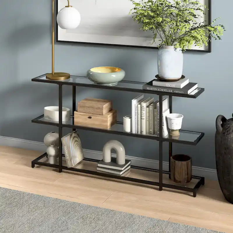 Console en verre trempé, minimaliste et moderne