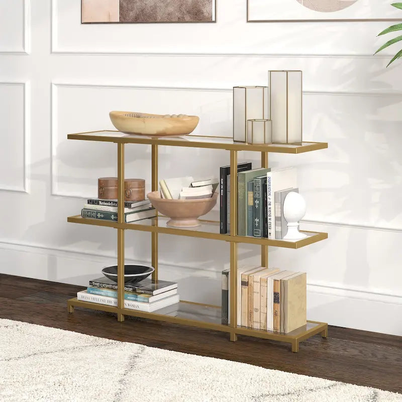 Console en verre trempé, minimaliste et moderne
