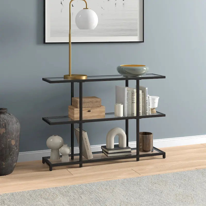 Console en verre trempé, minimaliste et moderne