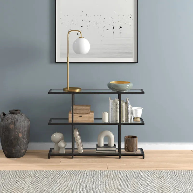 Console en verre trempé, minimaliste et moderne