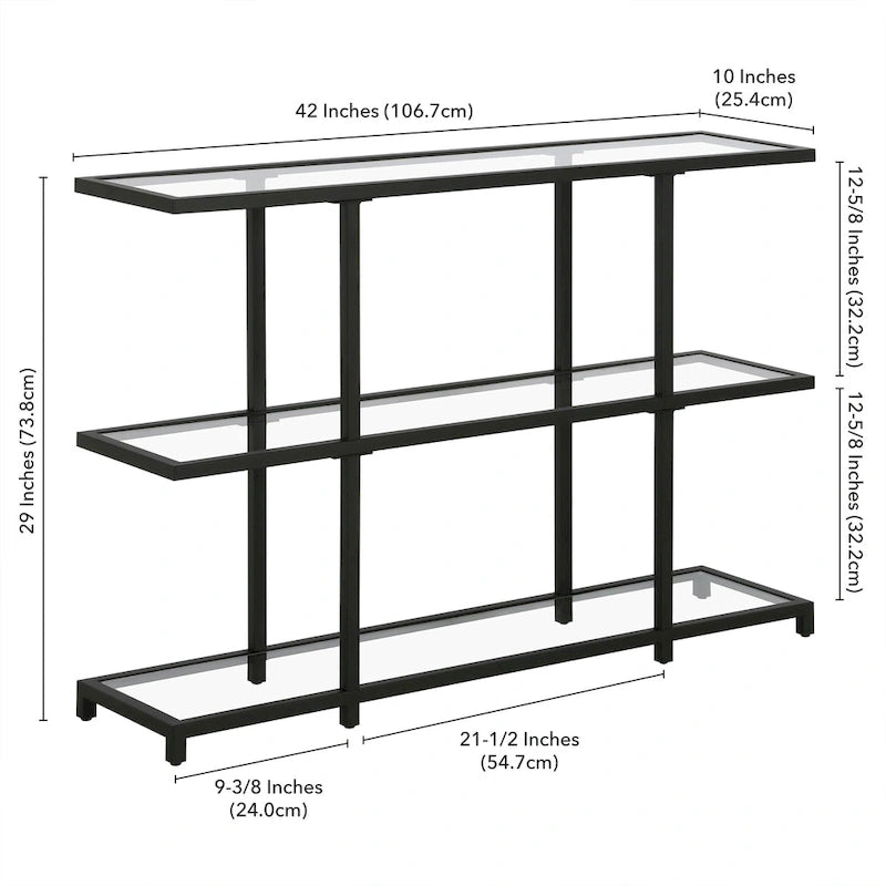 Console en verre trempé, minimaliste et moderne