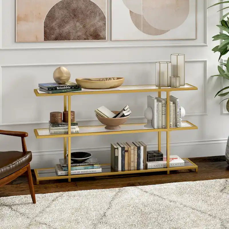 Console en verre trempé, minimaliste et moderne