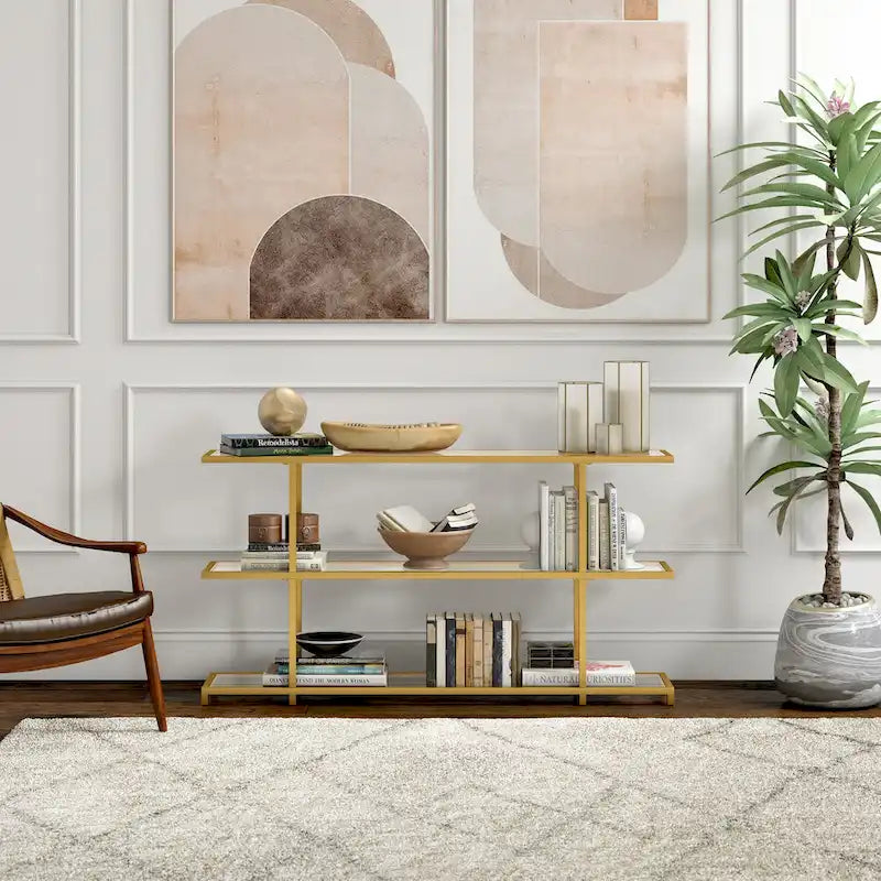 Console en verre trempé, minimaliste et moderne