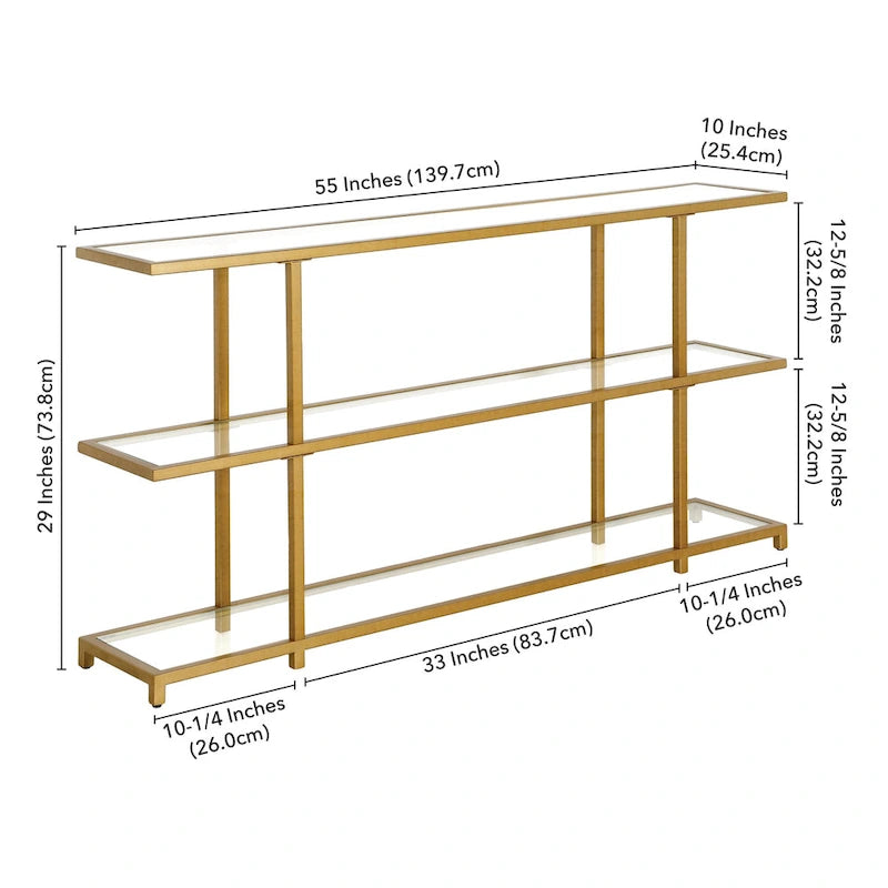 Console en verre trempé, minimaliste et moderne