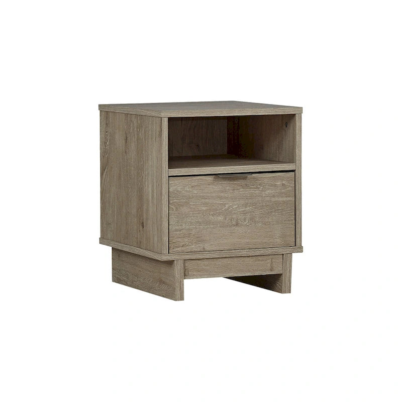 Table de chevet 1 tiroir en bois veiné marron