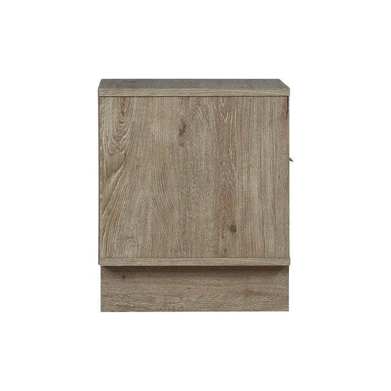 Table de chevet 1 tiroir en bois veiné marron