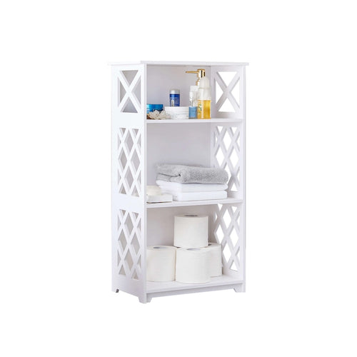 Étagères de rangement ouvertes à 3 niveaux, pour chambre, blanches
