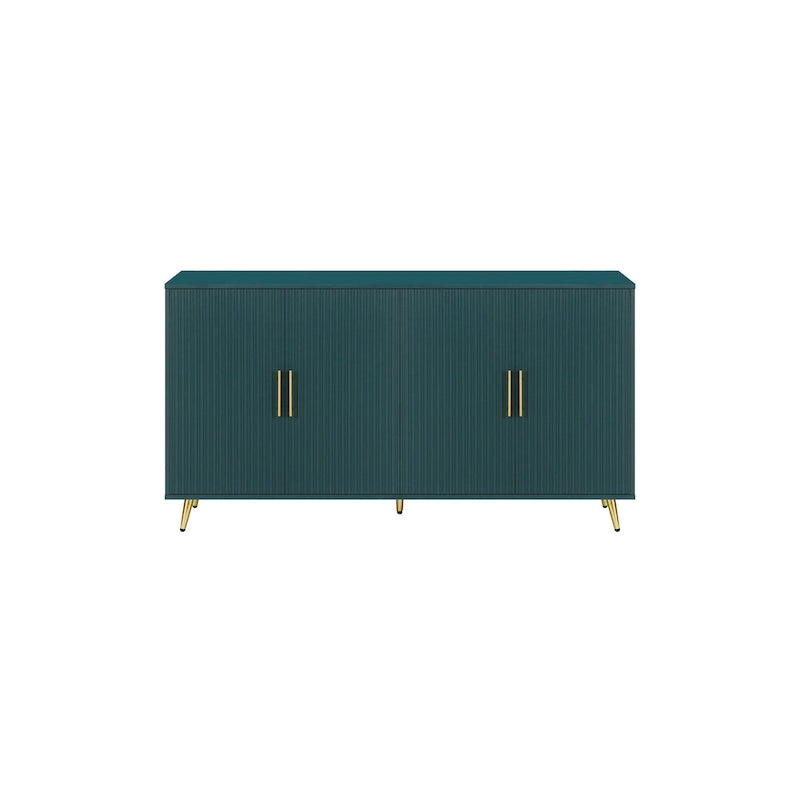 Meuble TV en bois avec armoire de rangement et étagères réglables - 15,70 x 60,00 x 32,30