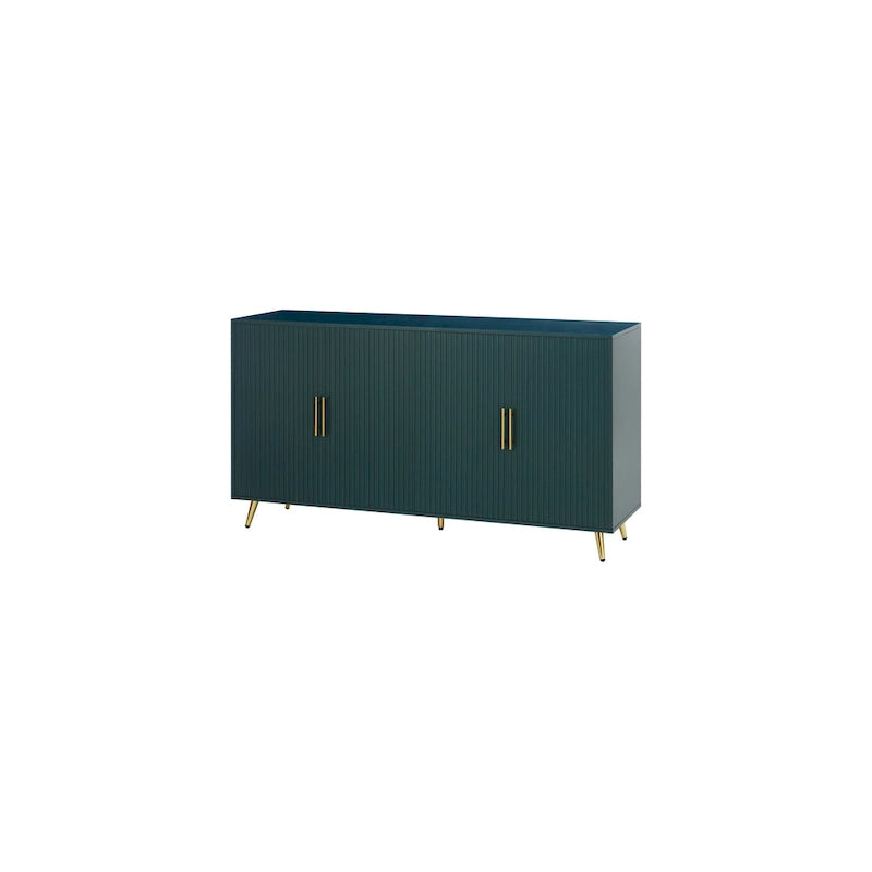 Meuble TV en bois avec armoire de rangement et étagères réglables - 15,70 x 60,00 x 32,30