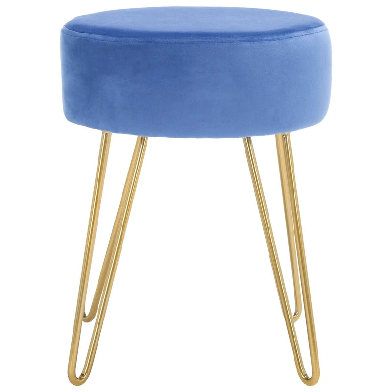 Pouf avec pieds épingle à cheveux ronds