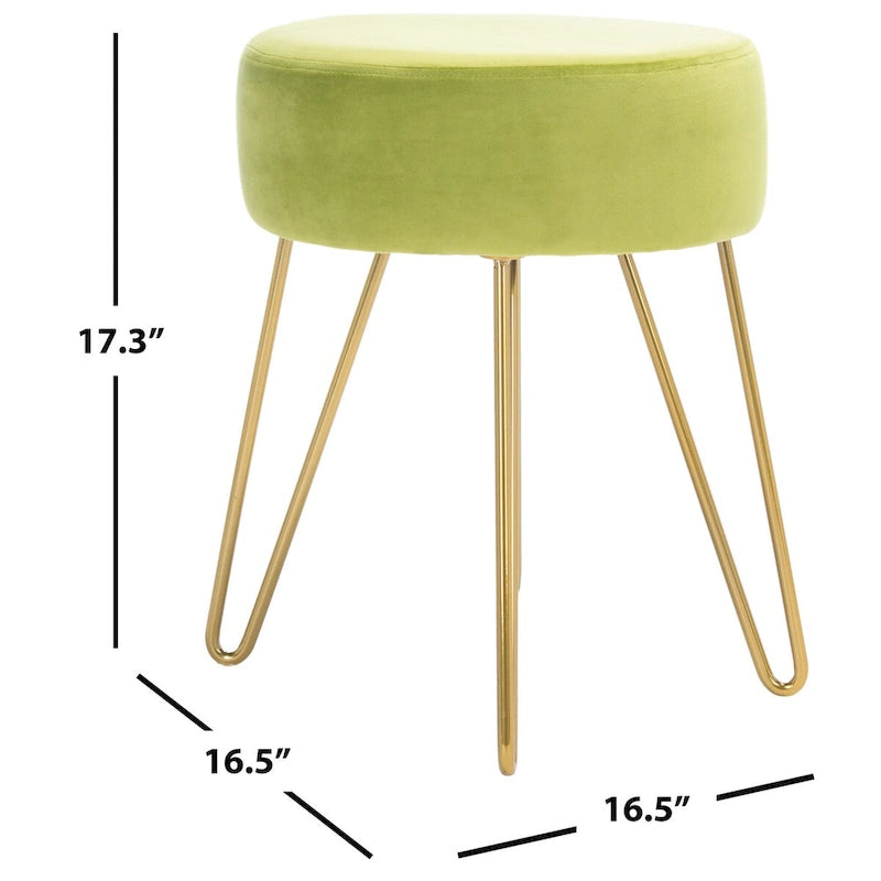 Pouf avec pieds épingle à cheveux ronds