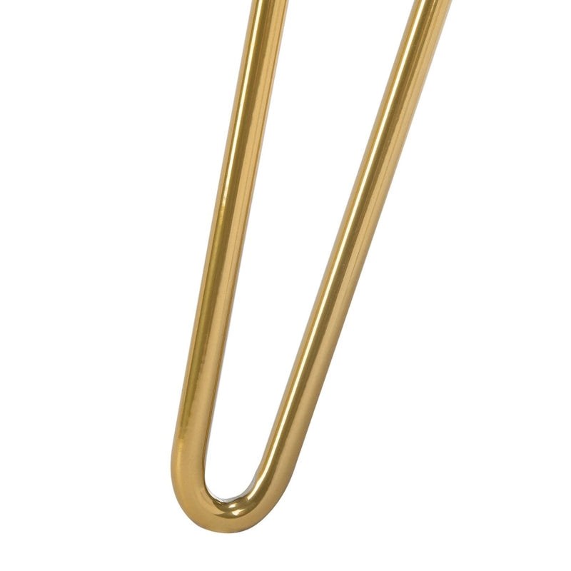 Pouf avec pieds épingle à cheveux ronds