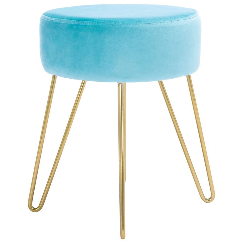 Pouf avec pieds épingle à cheveux ronds