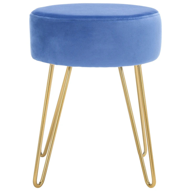 Pouf avec pieds épingle à cheveux ronds