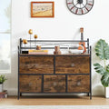 Commode en bois avec 5 tiroirs Meuble de rangement pour chambre, salon