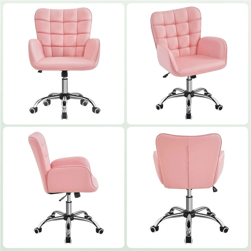 Chaise de bureau en similicuir avec accoudoirs rembourrés Chaise de bureau moderne - N/A